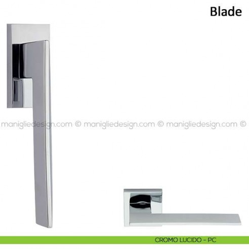Maniglia per finestra martellina DK Blade Frascio cromo lucido