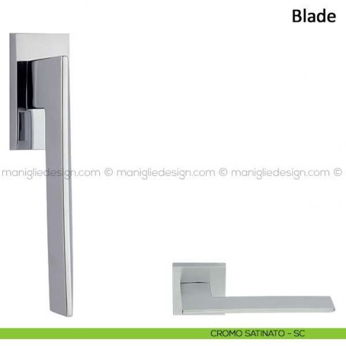 Maniglia per finestra martellina DK Blade Frascio cromo satinato