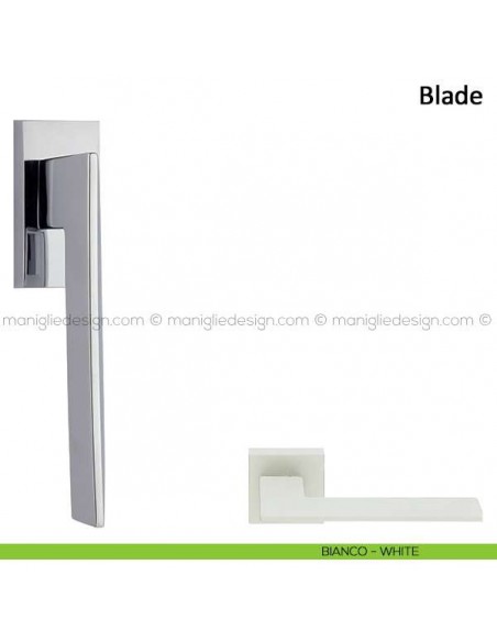 Maniglia per finestra martellina DK Blade Frascio bianco