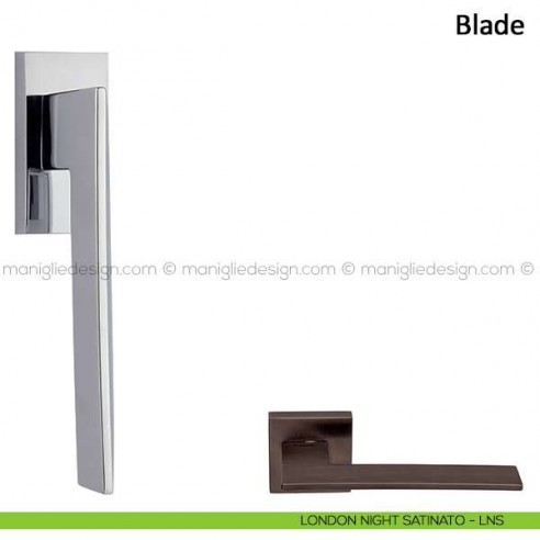 Maniglia per finestra martellina DK Blade Frascio london night satinato