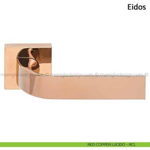 Maniglia per porta Eidos Frascio red copper lucido