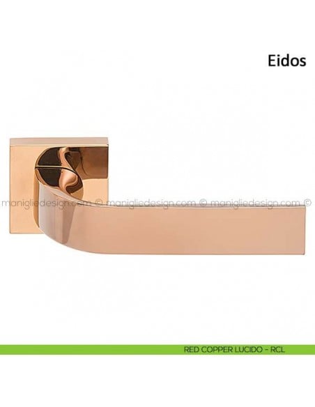 Maniglia per porta Eidos Frascio red copper lucido