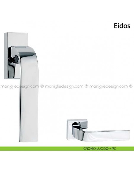 Maniglia per finestra martellina DK Eidos Frascio cromo lucido