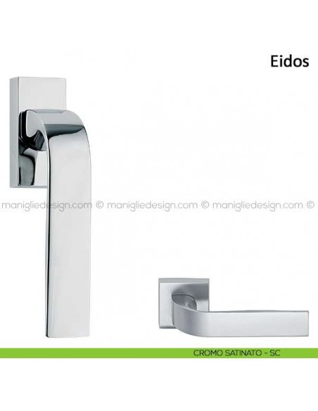 Maniglia per finestra martellina DK Eidos Frascio cromo satinato