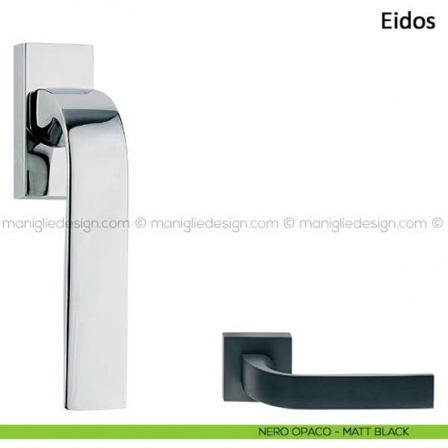 Maniglia per finestra martellina DK Eidos Frascio nero opaco