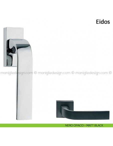 Maniglia per finestra martellina DK Eidos Frascio nero opaco