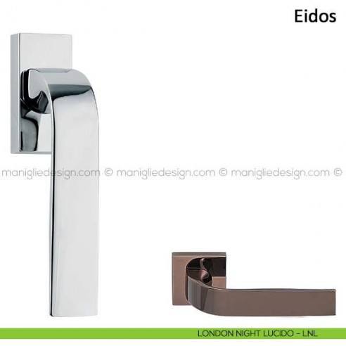 Maniglia per finestra martellina DK Eidos Frascio london night lucido