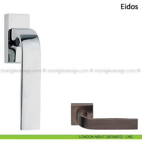 Maniglia per finestra martellina DK Eidos Frascio london night satinato