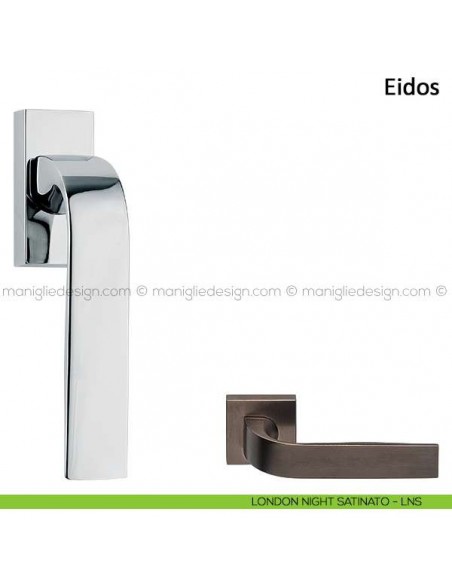 Maniglia per finestra martellina DK Eidos Frascio london night satinato