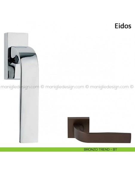 Maniglia per finestra martellina DK Eidos Frascio bronzo trend