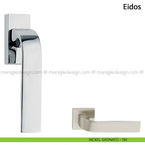 Maniglia per finestra martellina DK Eidos Frascio nickel satinato