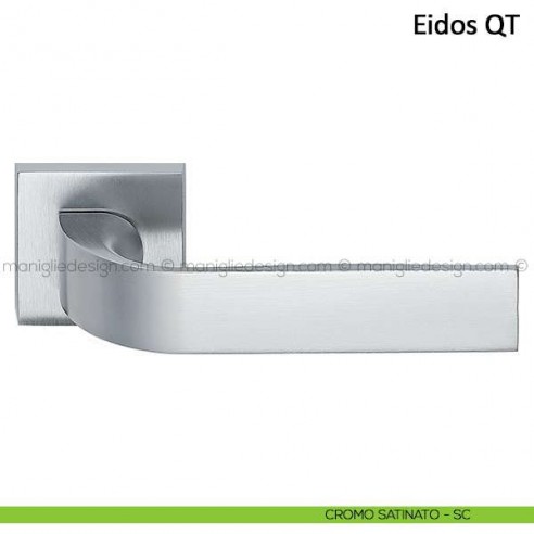 Maniglia per porta Eidos Frascio con rosetta bassa cromo satinato