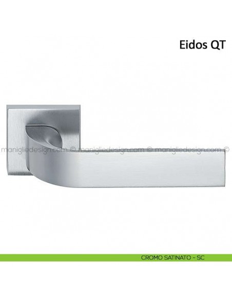 Maniglia per porta Eidos Frascio con rosetta bassa cromo satinato