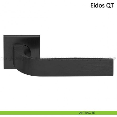 Maniglia per porta Eidos Frascio con rosetta bassa antracite