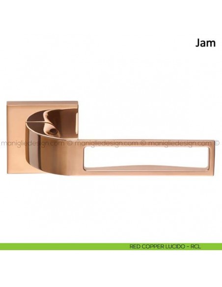 Maniglia per porta Jam Frascio red copper lucido