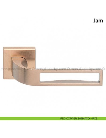 Maniglia per porta Jam Frascio red copper satinato