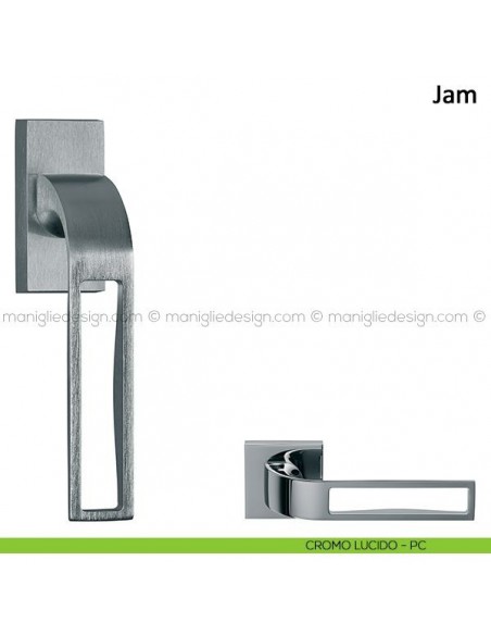 Maniglia per finestra martellina DK Jam Frascio cromo lucido