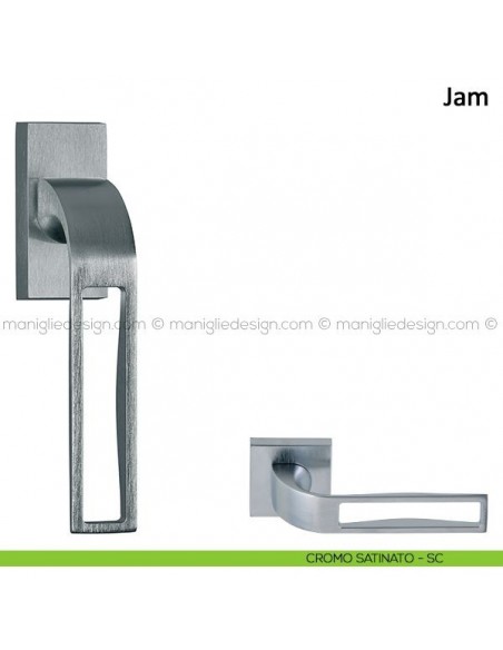 Maniglia per finestra martellina DK Jam Frascio cromo satinato
