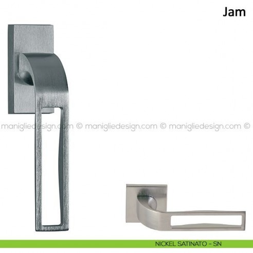 Maniglia per finestra martellina DK Jam Frascio nickel satinato