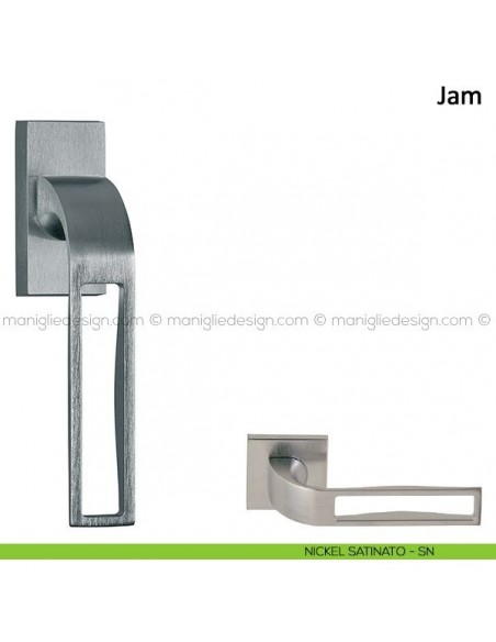 Maniglia per finestra martellina DK Jam Frascio nickel satinato