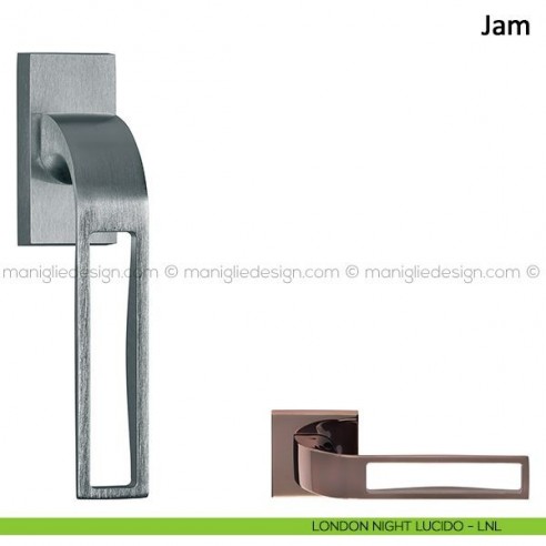 Maniglia per finestra martellina DK Jam Frascio london night lucido
