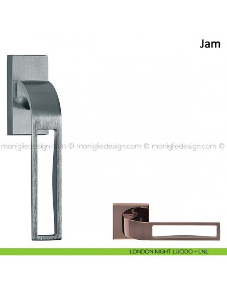 Maniglia per finestra martellina DK Jam Frascio london night lucido