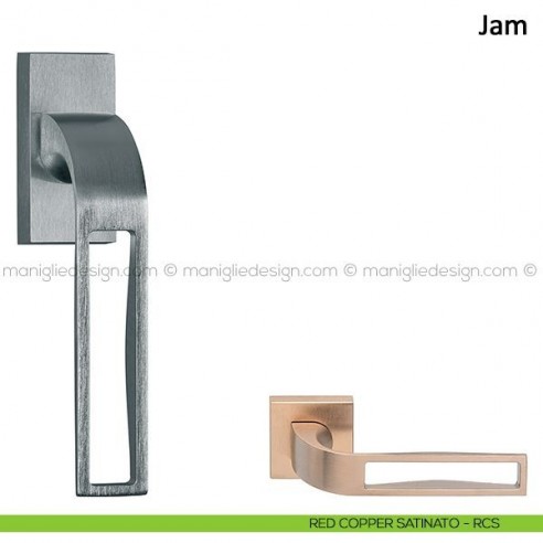 Maniglia per finestra martellina DK Jam Frascio red copper satinato