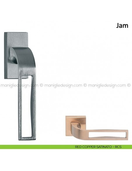 Maniglia per finestra martellina DK Jam Frascio red copper satinato