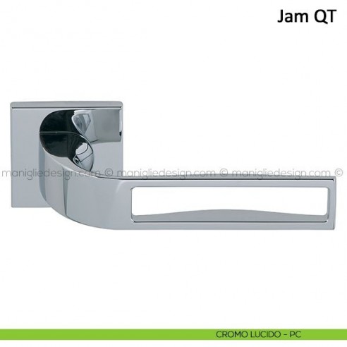 Maniglia per porta Jam Frascio con rosetta bassa cromo lucido