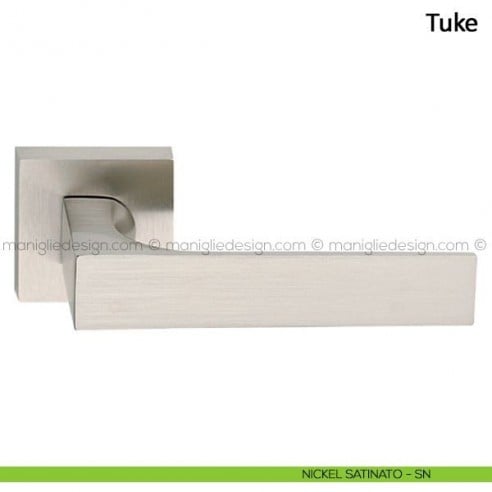 Maniglia per porta Tuke Frascio nickel satinato
