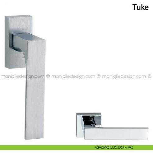 Maniglia per finestra martellina DK Tuke Frascio cromo lucido