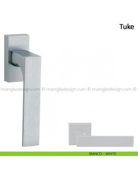 Maniglia per finestra martellina DK Tuke Frascio bianco