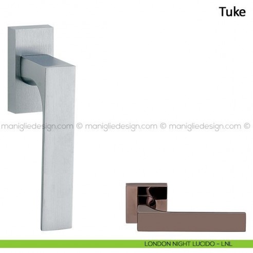 Maniglia per finestra martellina DK Tuke Frascio london night lucido