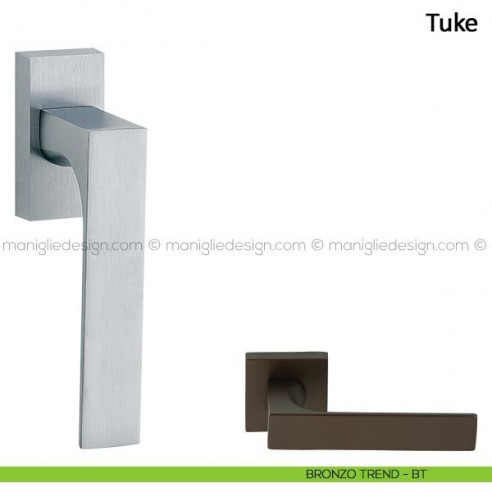 Maniglia per finestra martellina DK Tuke Frascio bronzo trend