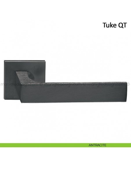 Maniglia per porta Tuke Frascio con rosetta bassa antracite