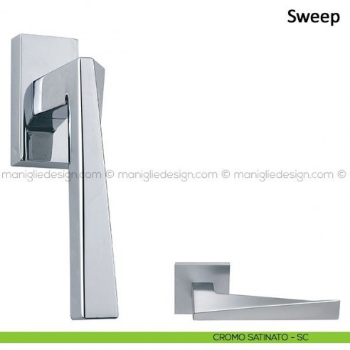 Maniglia per finestra martellina DK Sweep Frascio cromo satinato