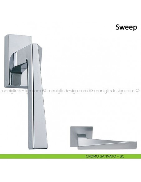Maniglia per finestra martellina DK Sweep Frascio cromo satinato