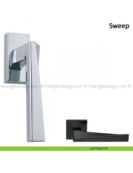 Maniglia per finestra martellina DK Sweep Frascio antracite