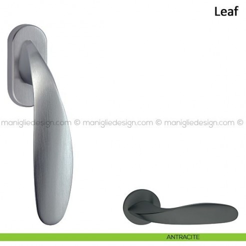 Maniglia per finestra martellina DK Leaf Frascio antracite
