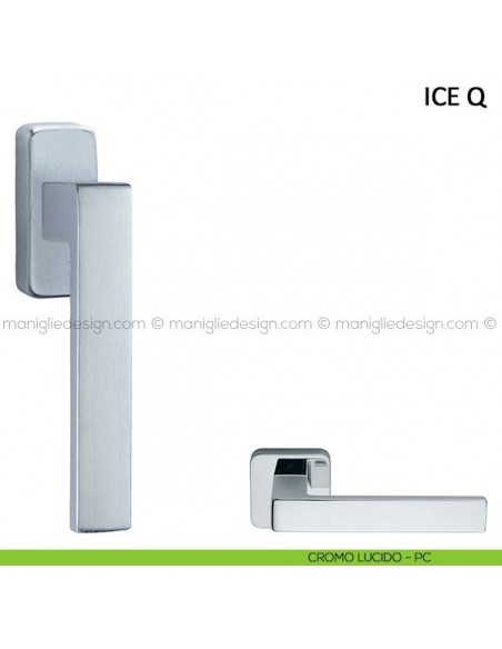 Maniglia per finestra martellina DK Ice Q Frascio cromo lucido