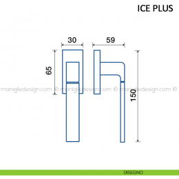 Maniglia per finestra martellina DK Ice Plus Frascio 2