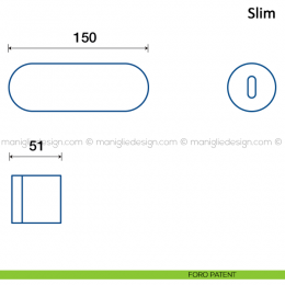 Maniglia per porta Slim Frascio 2