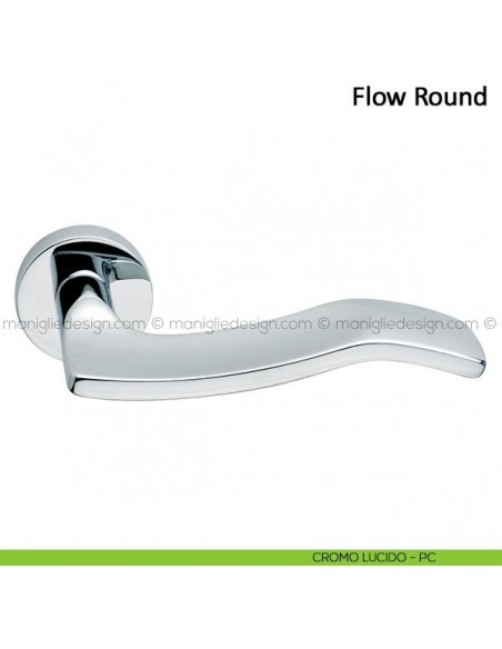 Maniglia per porta Flow Round Frascio cromo lucido