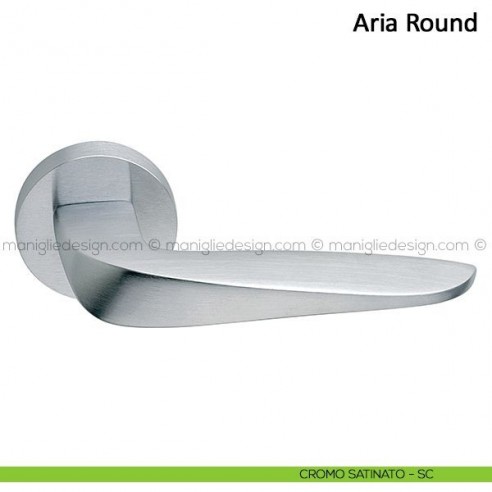 Maniglia per porta Aria Round Frascio cromo satinato