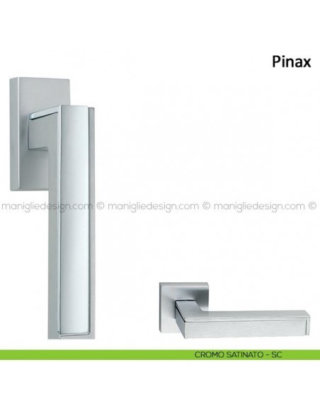 Maniglia per finestra martellina DK Pinax Frascio cromo satinato