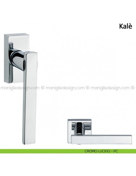 Maniglia per finestra martellina DK Kalè Frascio cromo lucido