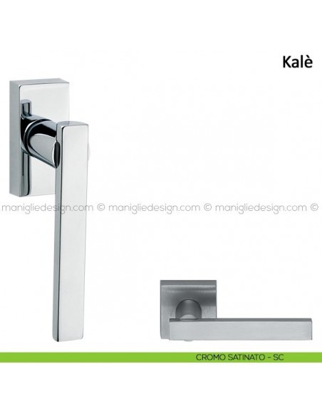 Maniglia per finestra martellina DK Kalè Frascio cromo satinato