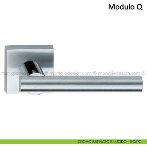 Maniglia per porta Modulo Q Frascio cromo satinato/cromo lucido