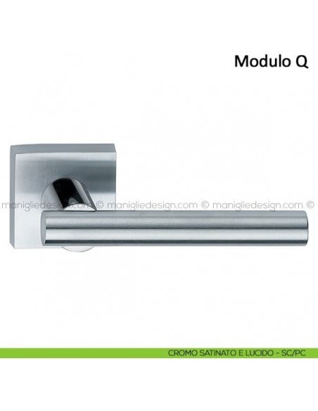 Maniglia per porta Modulo Q Frascio cromo satinato/cromo lucido