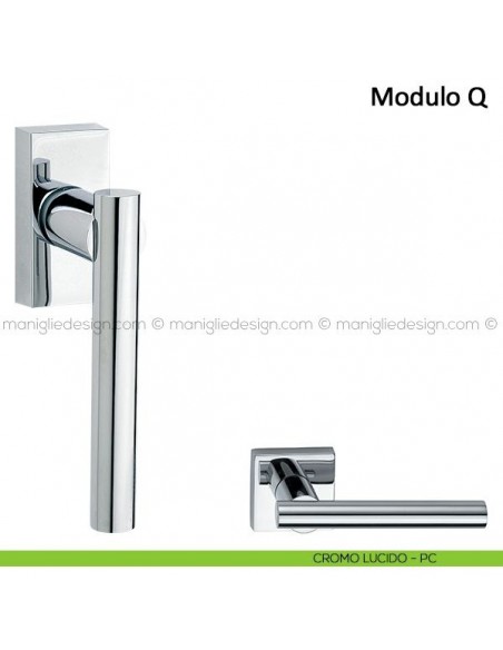Maniglia per finestra martellina DK Modulo Q Frascio cromo lucido